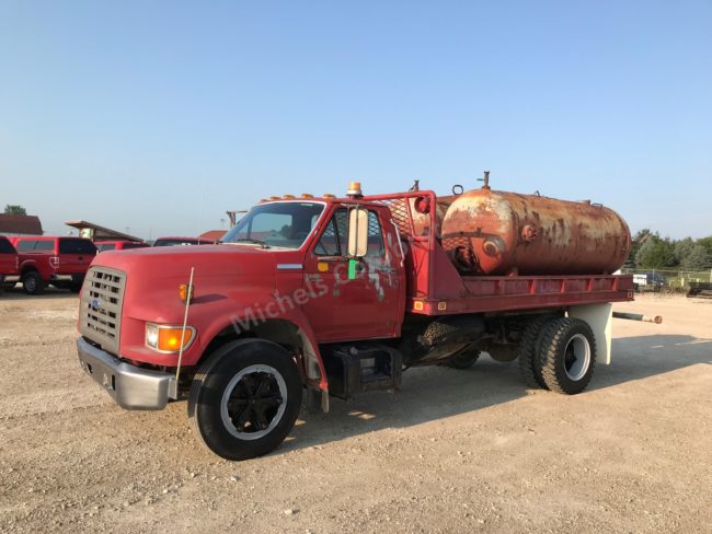1995 Ford F700 S/A Flatbed Dump